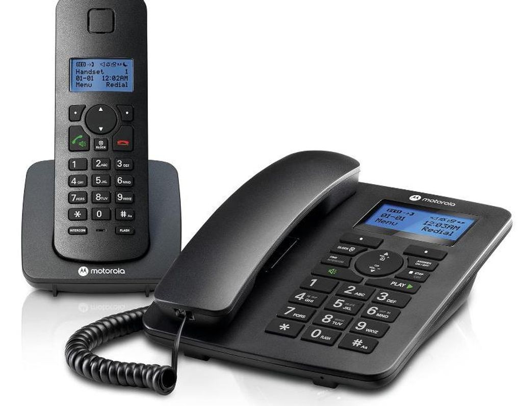 Motorola C4201 Combo, TIschtelefon plus Mobilteil schwarz
