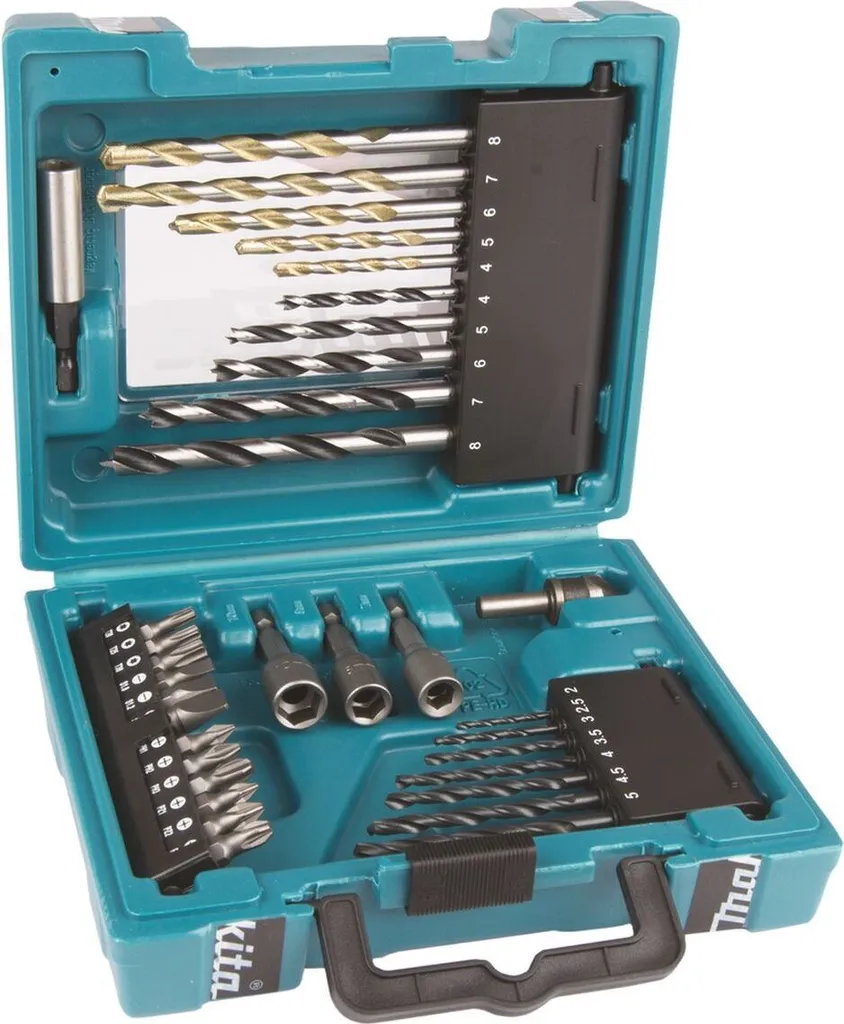 Makita D-36980 Set 34 Pezzi: Punte e Inserti Professionali in Valigetta