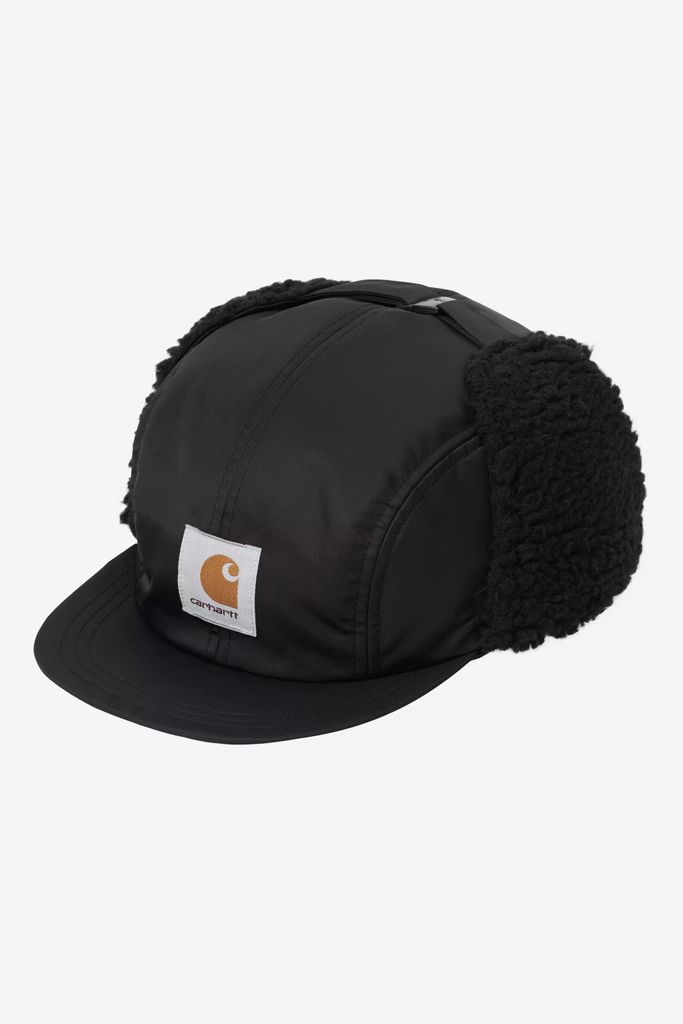 Carhartt WIP Oltera Ear Guard Cap Black/Black . Produktbild 
