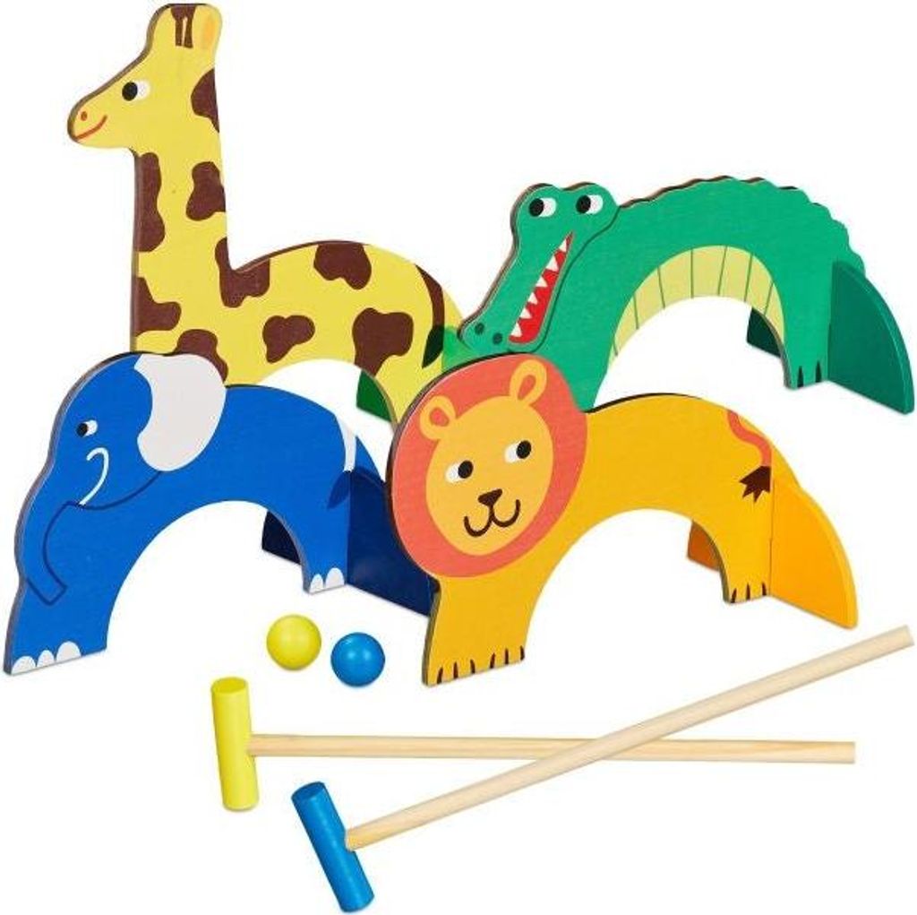 Krocketspiel für Kinder im Tierdesign