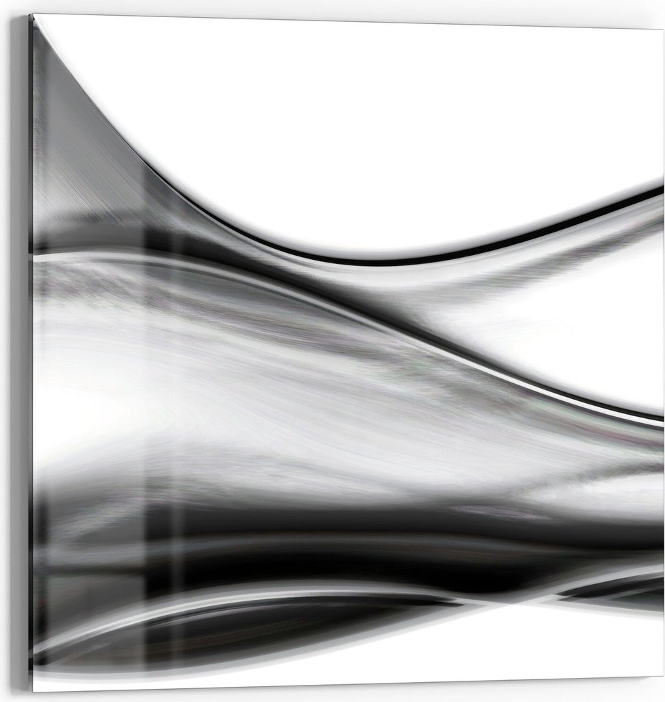 DEQORI Magnettafel Glas 30x30 cm 'Rauchiges Wellendesign' beschreibbar Whiteboard