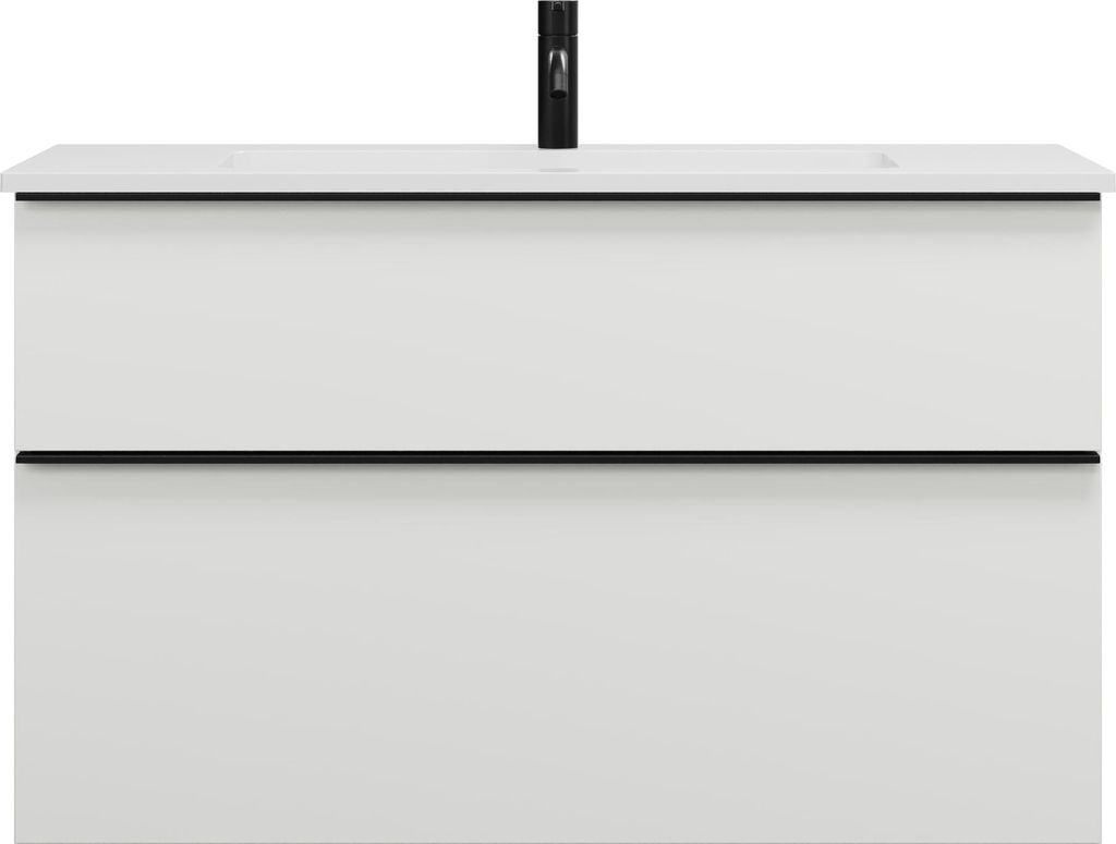 burgbad Eqio Mineralguss-Waschtisch inklusive Waschtischunterschrank, 1020x490x618mm, SHCB102F2009C0001G0252