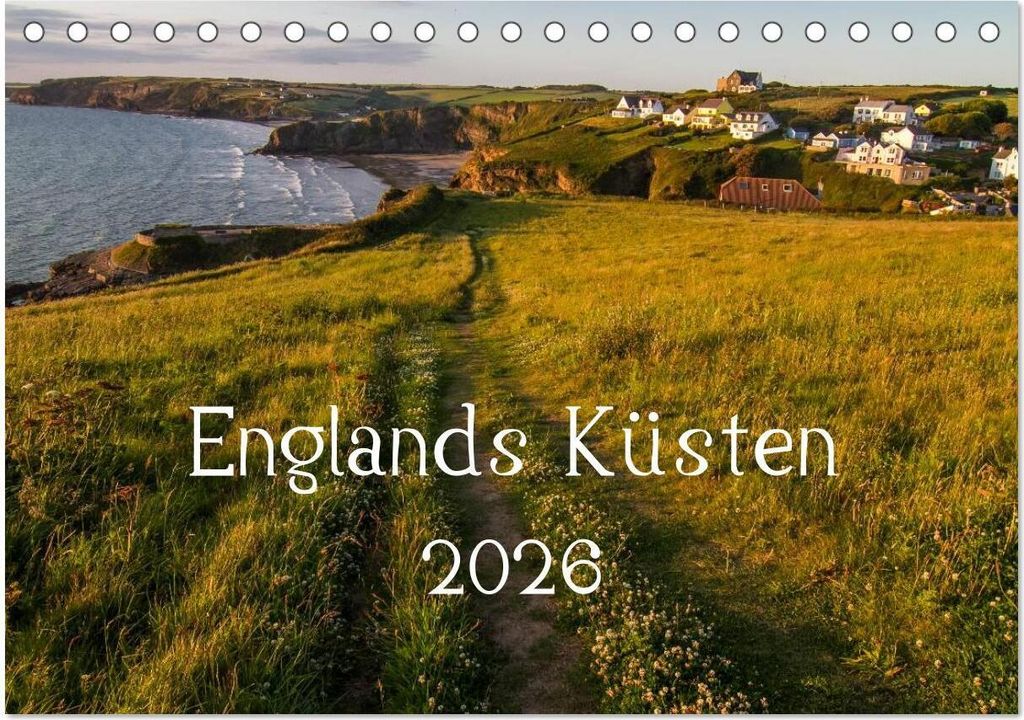 Englands Küsten 2026 (Tischkalender 2026 DIN A5 quer), CALVENDO Monatskalender