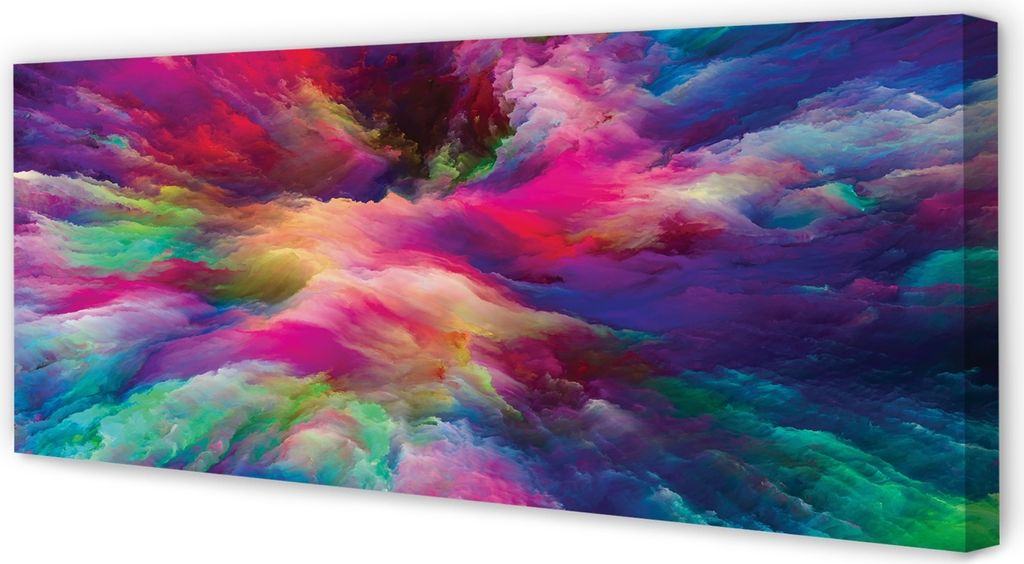 Leinwandbild 125x50 Wandkunst fraktale bunt