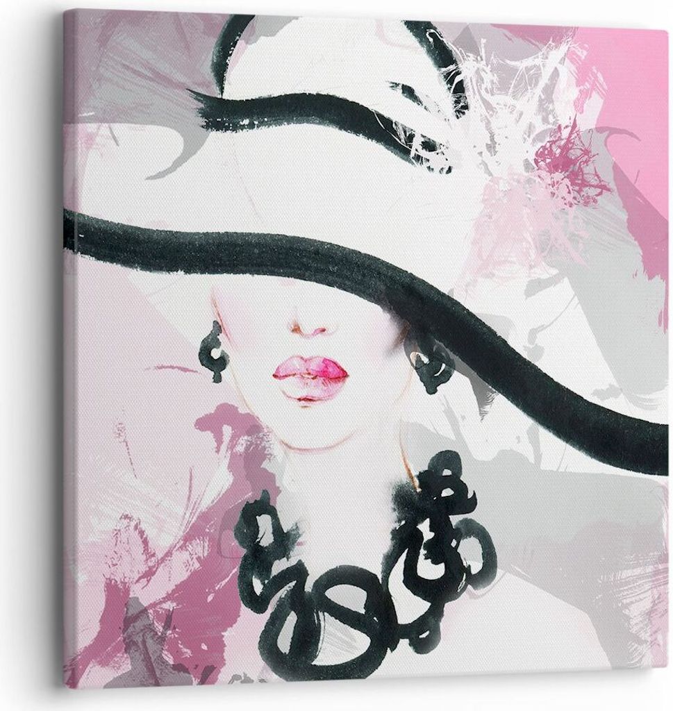 Bild auf Leinwand - Leinwandbild - Frau Abstraktion - 30x30cm - Wand Bild - Wanddeko - Wandbilder - Leinwanddruck - Bilder - Kunstdruck - Wanddekor...