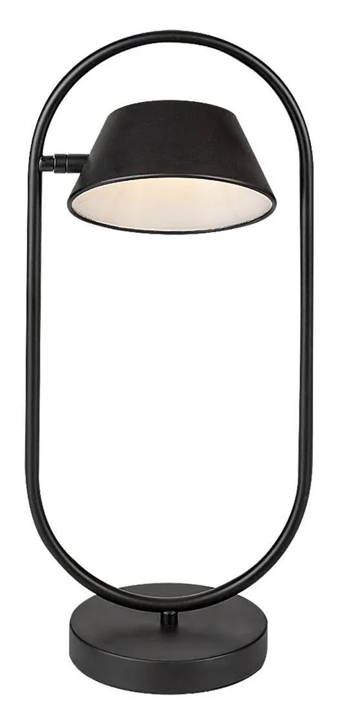 Lampe à poser LED ODISS 6W design noir pour bureau et table de chevet