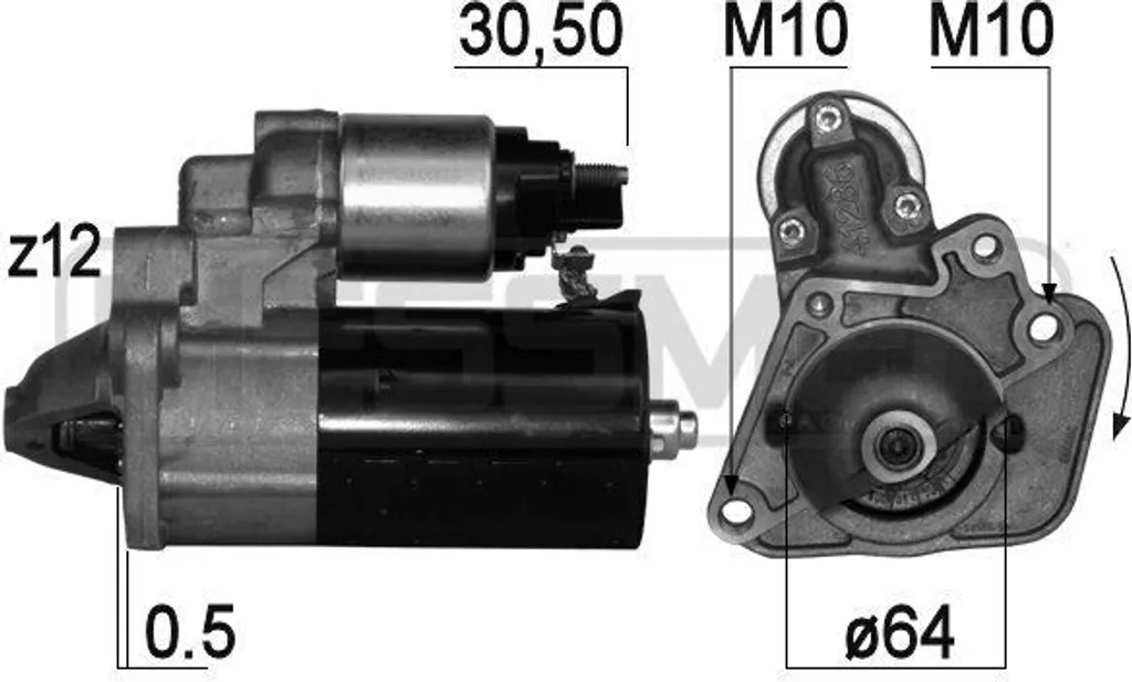 Démarreur ERA 220816A pour Renault Clio IV et Megane III - OE 233001073R