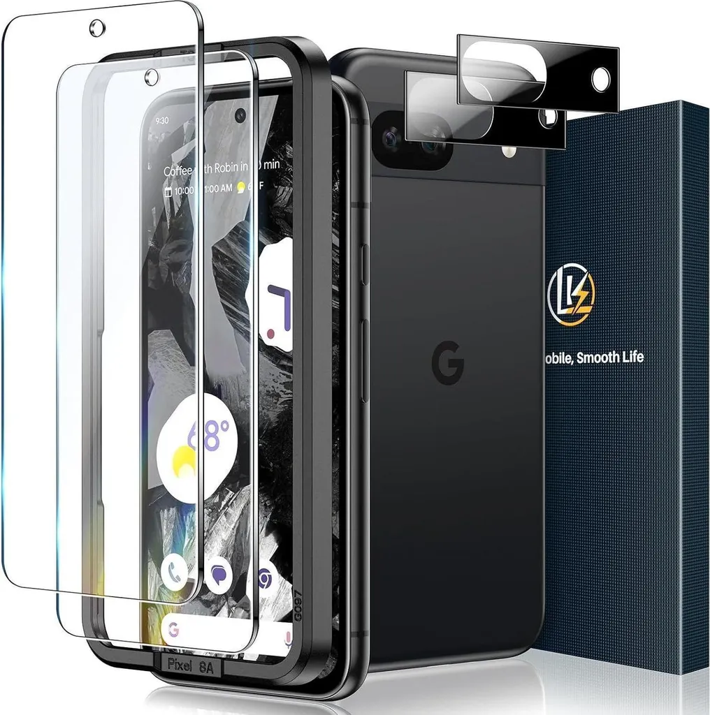 Pellicola Protettiva Google Pixel 8a - Vetro Temperato 9H Kit 2+2