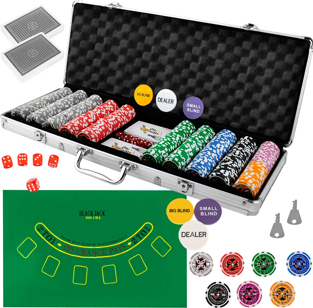 Mallette de poker 500 jetons : rangez et protégez votre jeu 23529