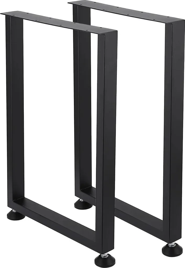 Pieds de table industriels pour bureau et table basse, structure fer 2pcs