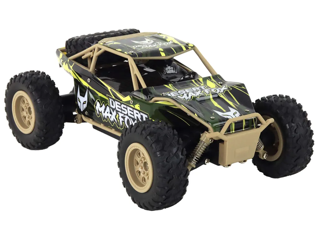 Véhicule tout-terrain télécommandé R/C 1:24 Marron et Vert - Modèle 4x4 - 4