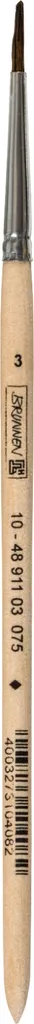 Set de 12 Pinceaux de Peinture N°3 BRUNNEN pour Écoles et Beaux-Arts