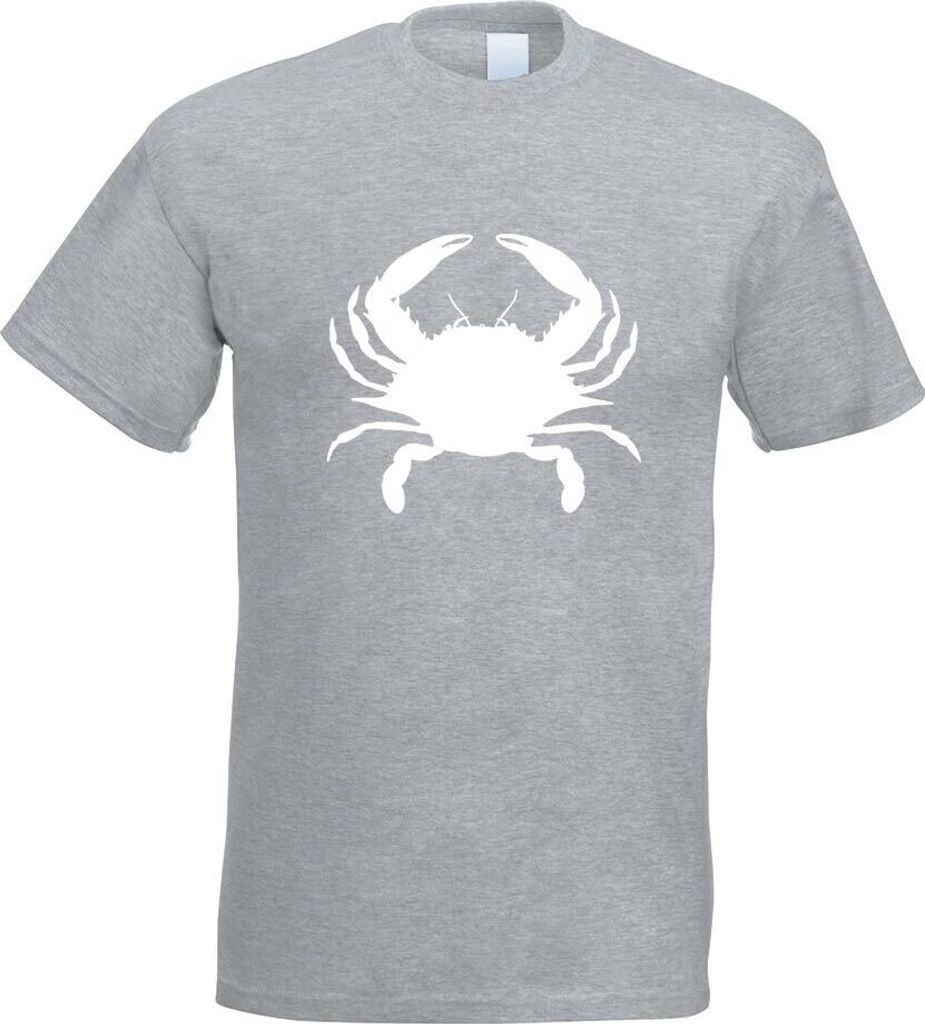 Kiwistar - T-Shirt - Graumeliert - Krebs Cancer Motiv Bedruckt Funshirt Design Print - mit Motiv Bedruckt - Funshirt Design - Sport - Freizeit - He...