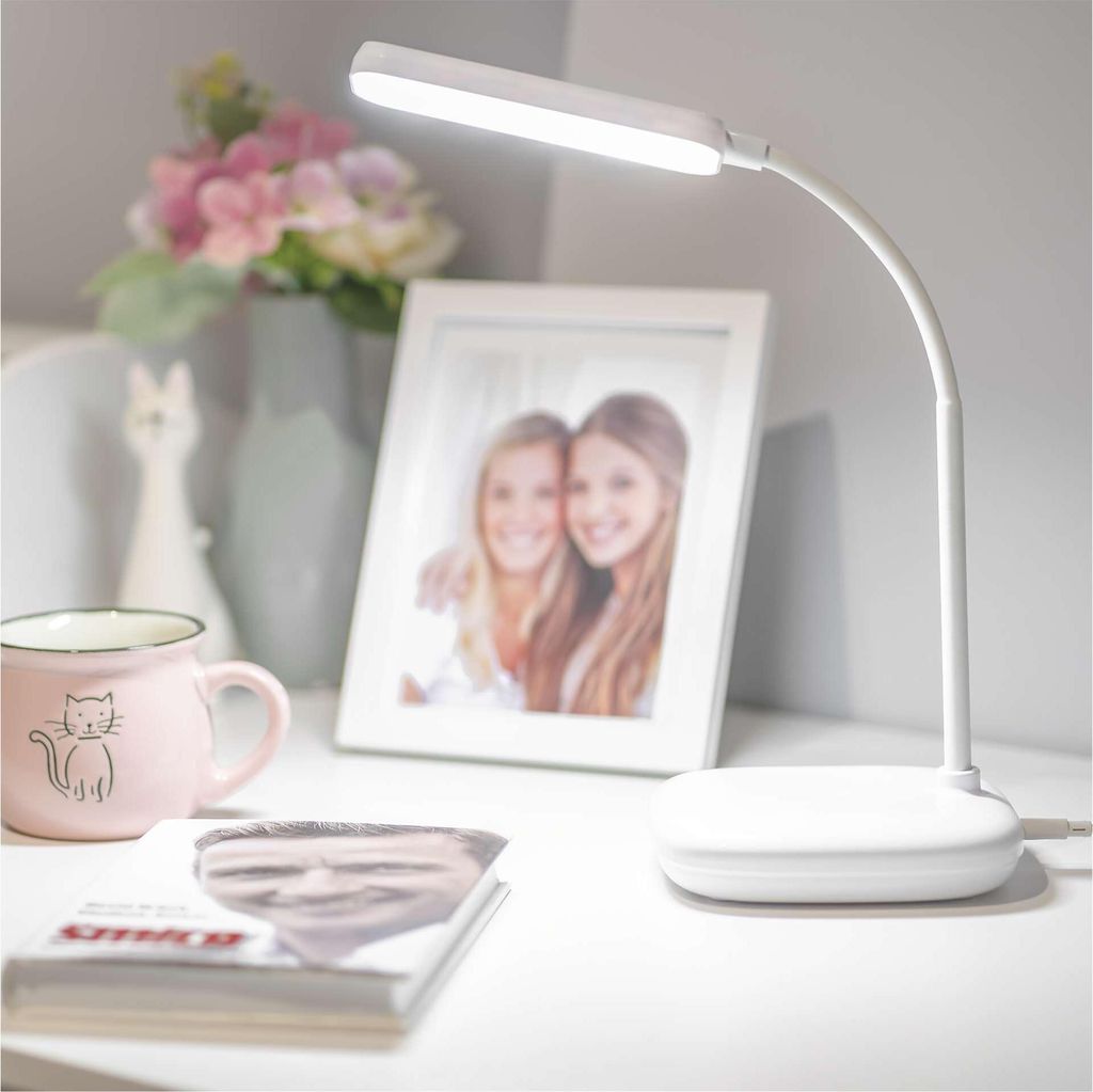 LED stolní lampa MOLLY, bílá
