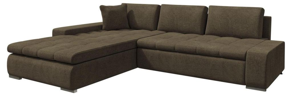 MIRJAN24 Ecksofa Orkan, Elegante Polsterecke, Schlaffunktion und Bettkasten, Eckcouch vom Hersteller (Farbe: Wave 09)