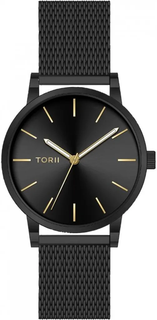 Montre Torii B41BG.BG Noire en Acier Inoxydable au Design Ultra Plat
