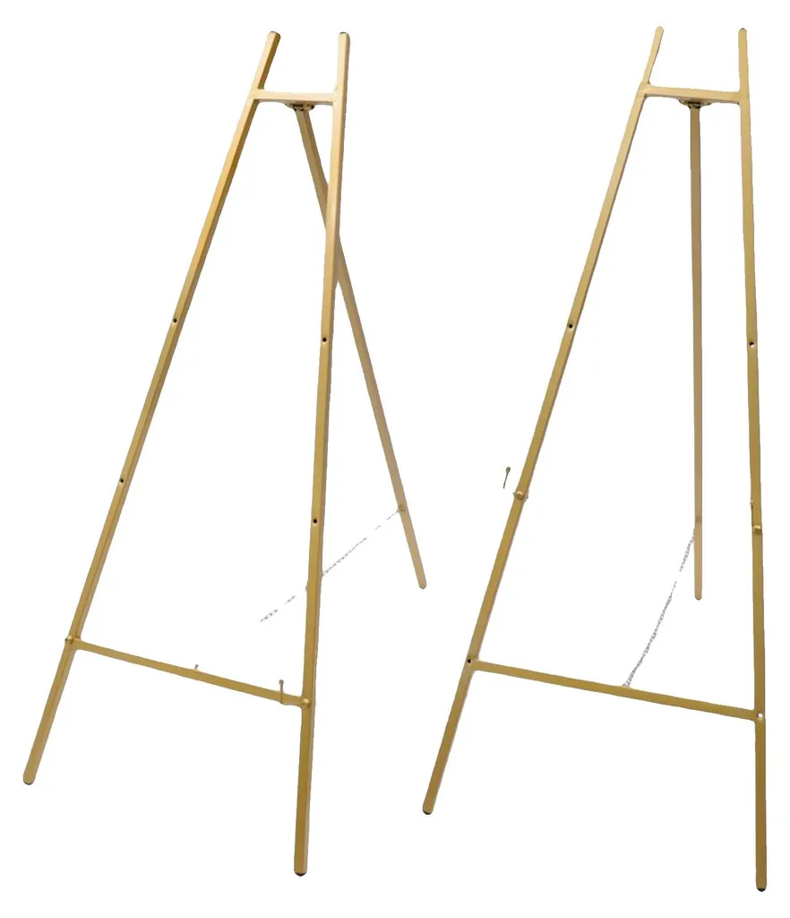 Chevalet doré réglable 104 cm avec socle stable pour cadre et affiche