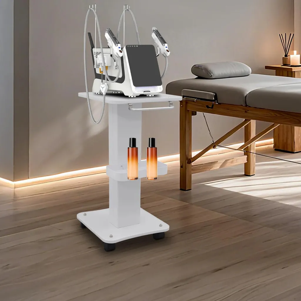 Carrello Bianco per SPA e Manicure Professionale 3 Livelli Legno - 3