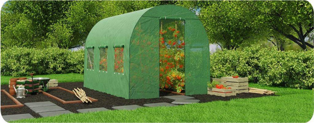 Gewächshaus Gartentunnel Folientunnel Garten Treibhaus Produktbild 6