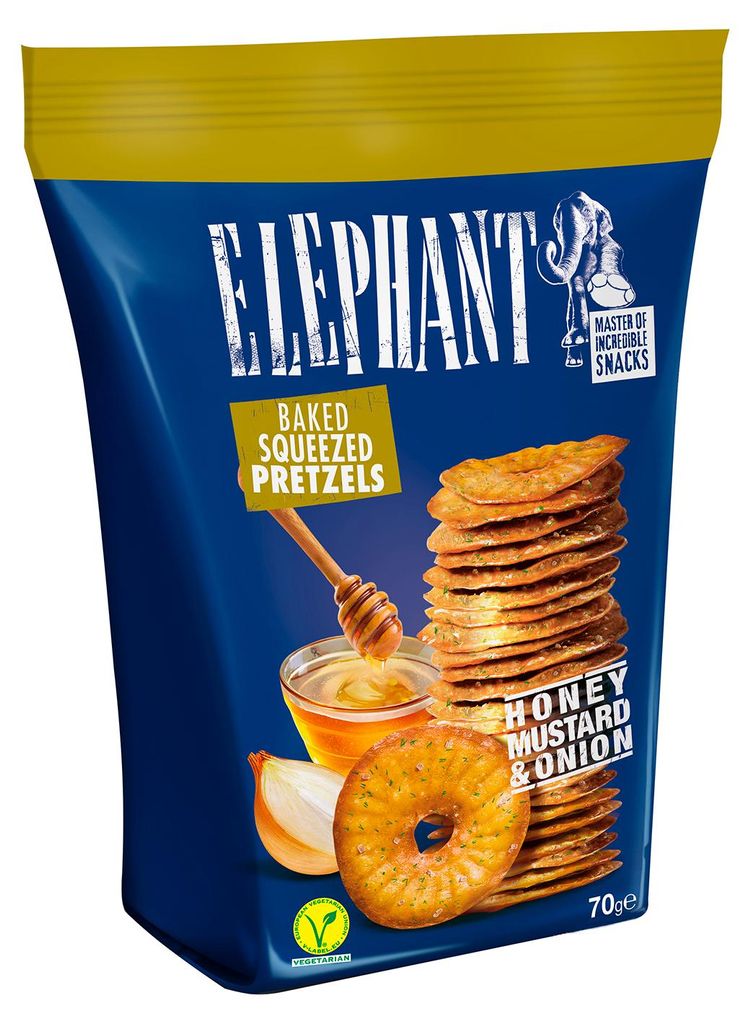 Alka Elephant Pečené mačkané preclíky Medová hořčice s Obrázek produktu 