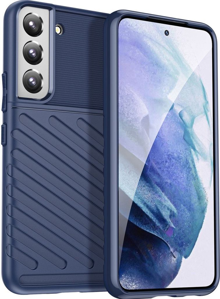 Mobigear Groove Samsung Galaxy S23 Plus Hülle Flexibles TPU Backcover - Blau