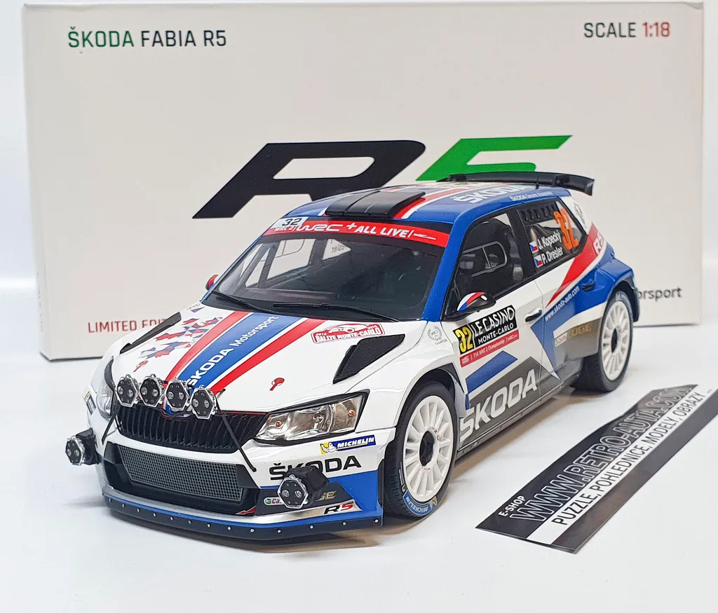 Škoda Fabia R5 n.32 Rallye Monte-Carlo 2018 Miniature 1:18 de Course