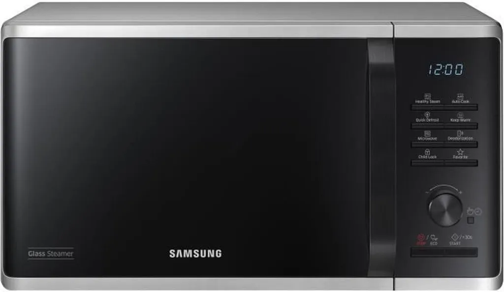 Micro-ondes de cuisine Samsung 23L 800W MS23K3555ES Silver Pose Libre