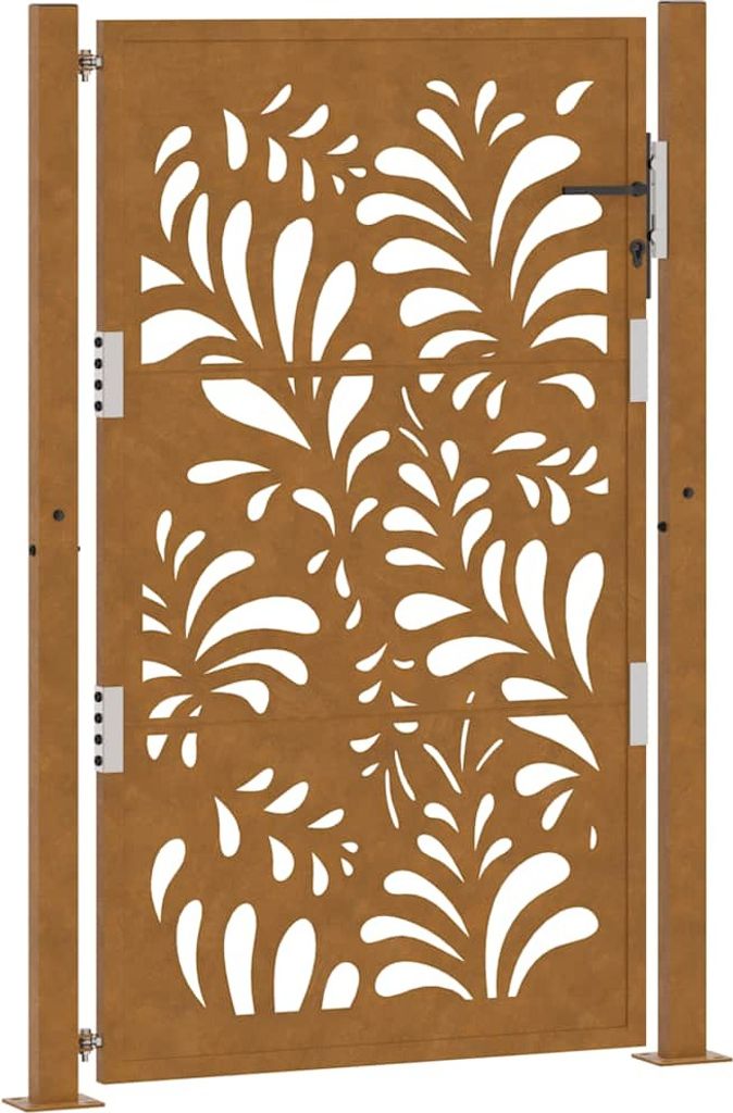 Gartentor 100x150 cm Verwitterungsstahl Wellendesign