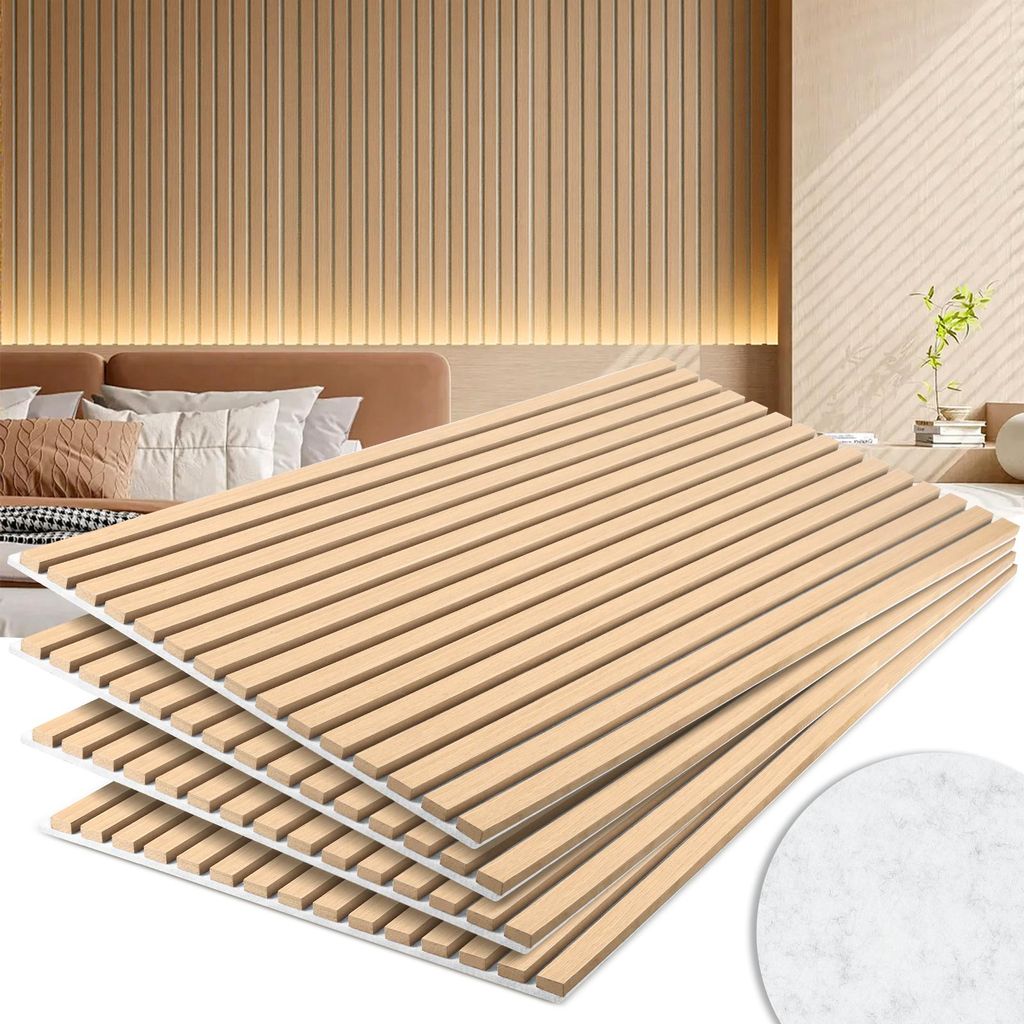 Ikodm Akustikpaneele Wandpaneele 120x60 cm Weißeiche, Produktbild 