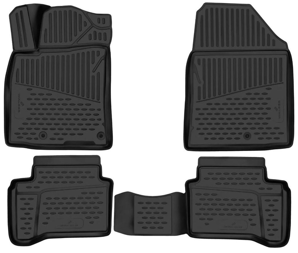 WALSER XTR Gummi Fussmatten Auto für Hyundai Ioniq 2016-03/2023, Hybrid/Plug-In-Hybrid, 100% passgenaue Auto Fußmatten, robuste Universal Fußmat...