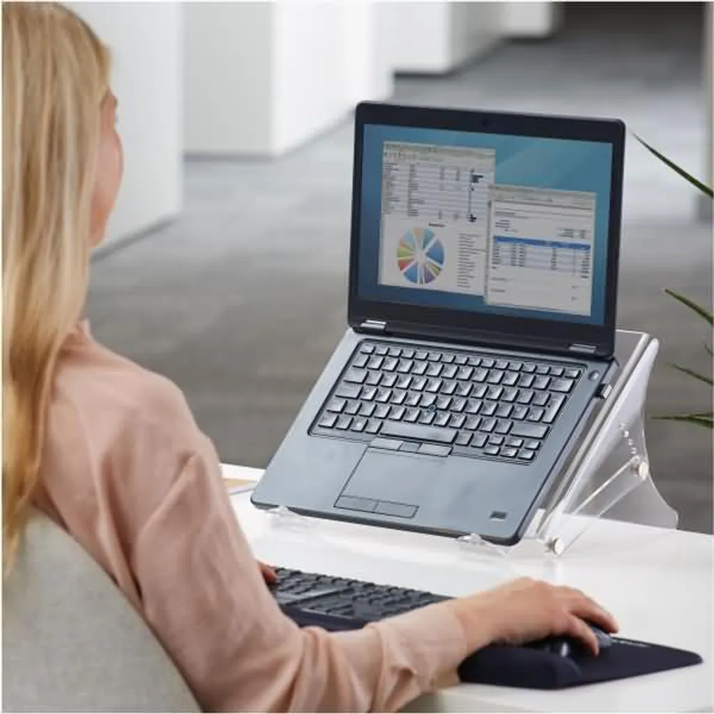 Support PC portable 15" transparent réglable et robuste 6kg - 3