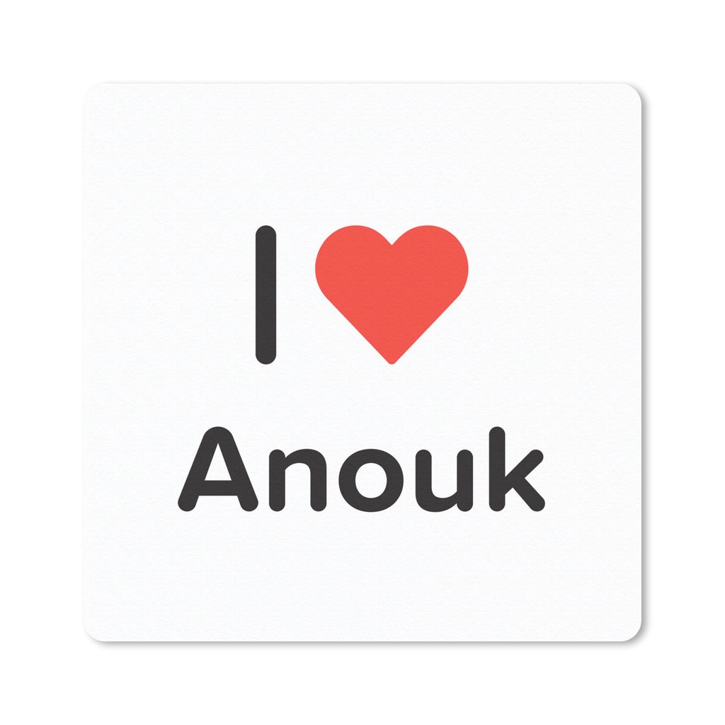 MuchoWow® Mauspad Mousepad Ich liebe - Anouk - Mädchen Produktbild 