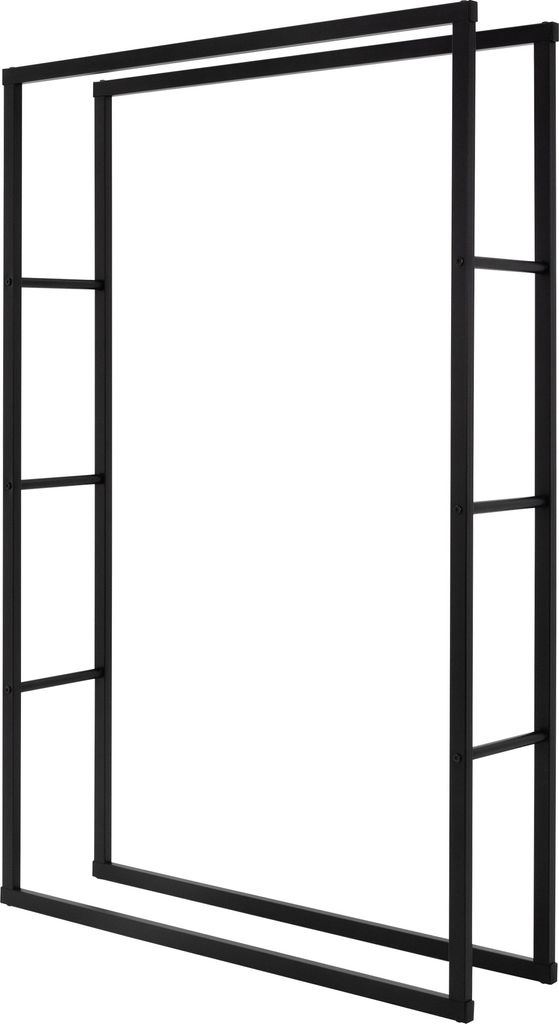 ML-Design Kaminholzregal aus Metall, 100x150 cm, Schwarz, Produktbild
