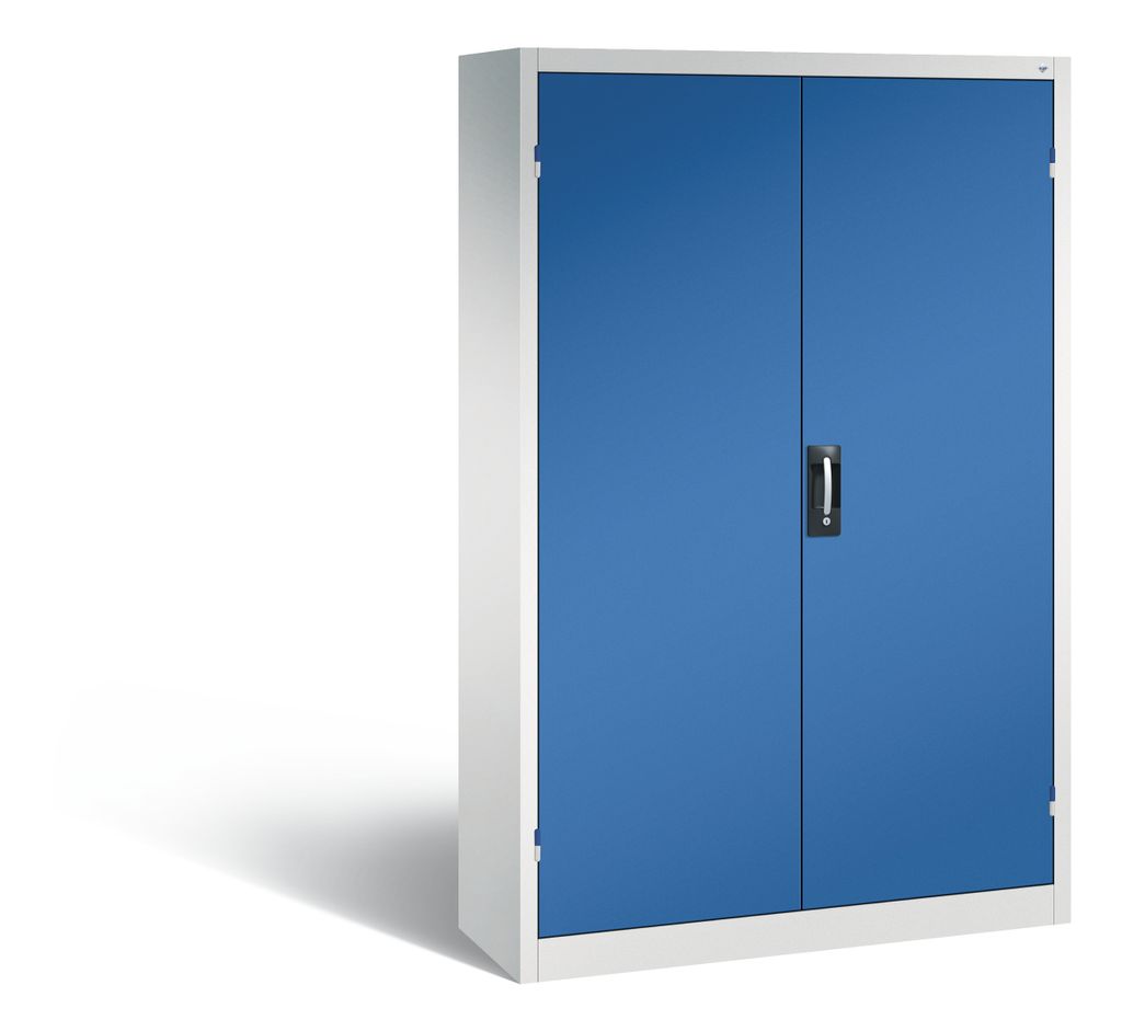 Schwerlastschrank, Flügeltüren, 4 Böden, BxTxH 1200x400x1950 mm, RAL 7035/5010