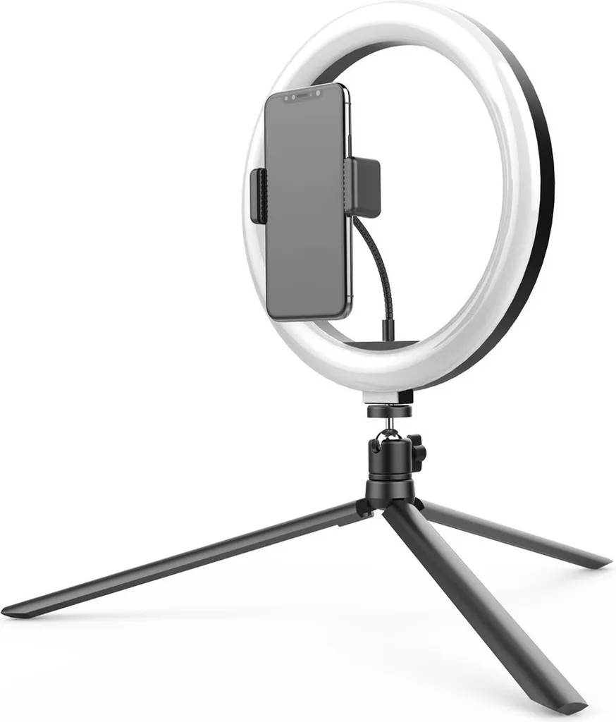 Mini trépied 4smarts LED 19cm noir avec intensité lumineuse réglable