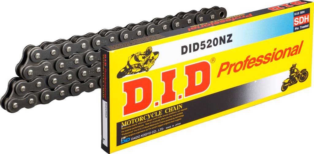 DID Kette "520NZ" 5/8 x 1/4, super verstärkt, Zugk 122 Glieder