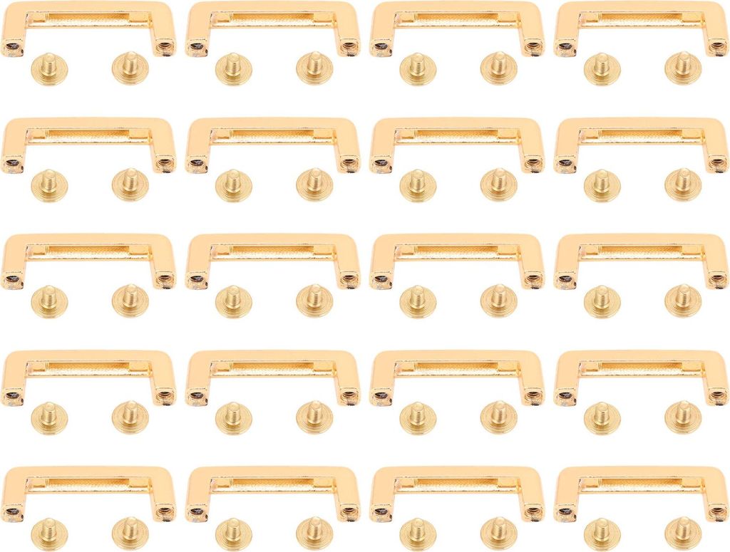 20 Stcs Bogenbrückenschnalle 26x7x6mm Zinklegungsringanschluss mit pH -Schrauben für Beutelhandtaschen Brieftaschenkleidung Gold