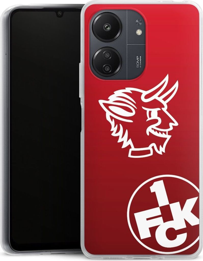 DeinDesign Handyhülle für Xiaomi Redmi 13C 5G Silikon Hülle Case Smartphone Schutzhülle 1. FC Kaiserslautern Offizielles Lizenzprodukt Teufel