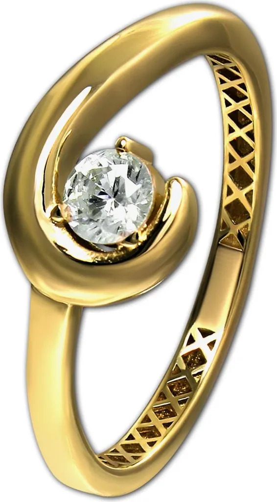 Bague GoldDream Or Jaune 333 et Zirconia Scintillant Taille 54 Femme