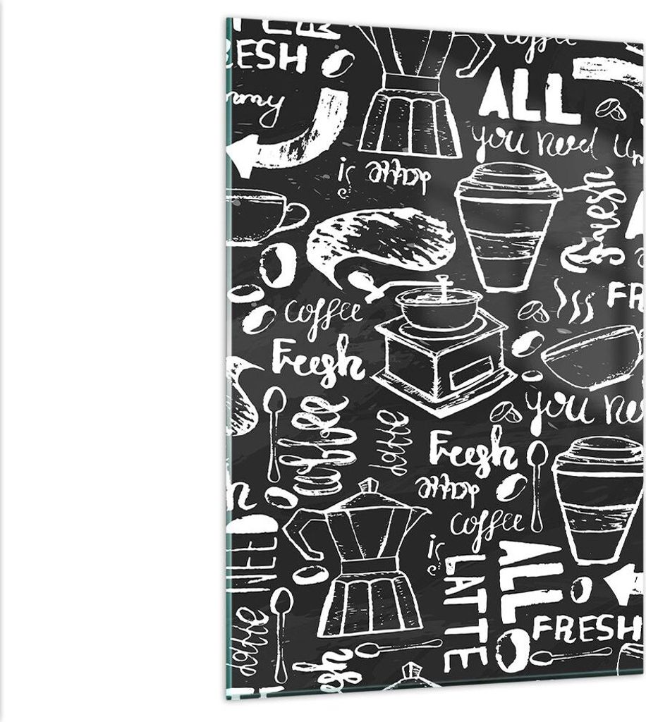 Bilder auf glas - Einteilig - Graffiti modern - 80x120cm - Glasbilder - Wandbilder - Bilder - zum Aufhängen bereit - Wanddekoration aus Glas - Gla...