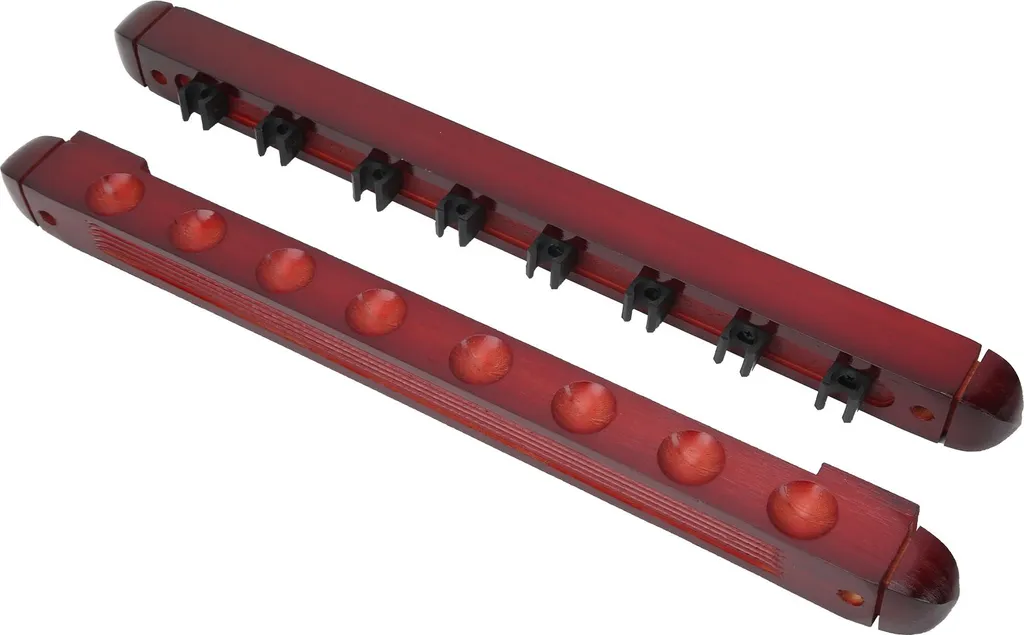 Support de queue de billard mural avec clips - Rangement bois 6 trous