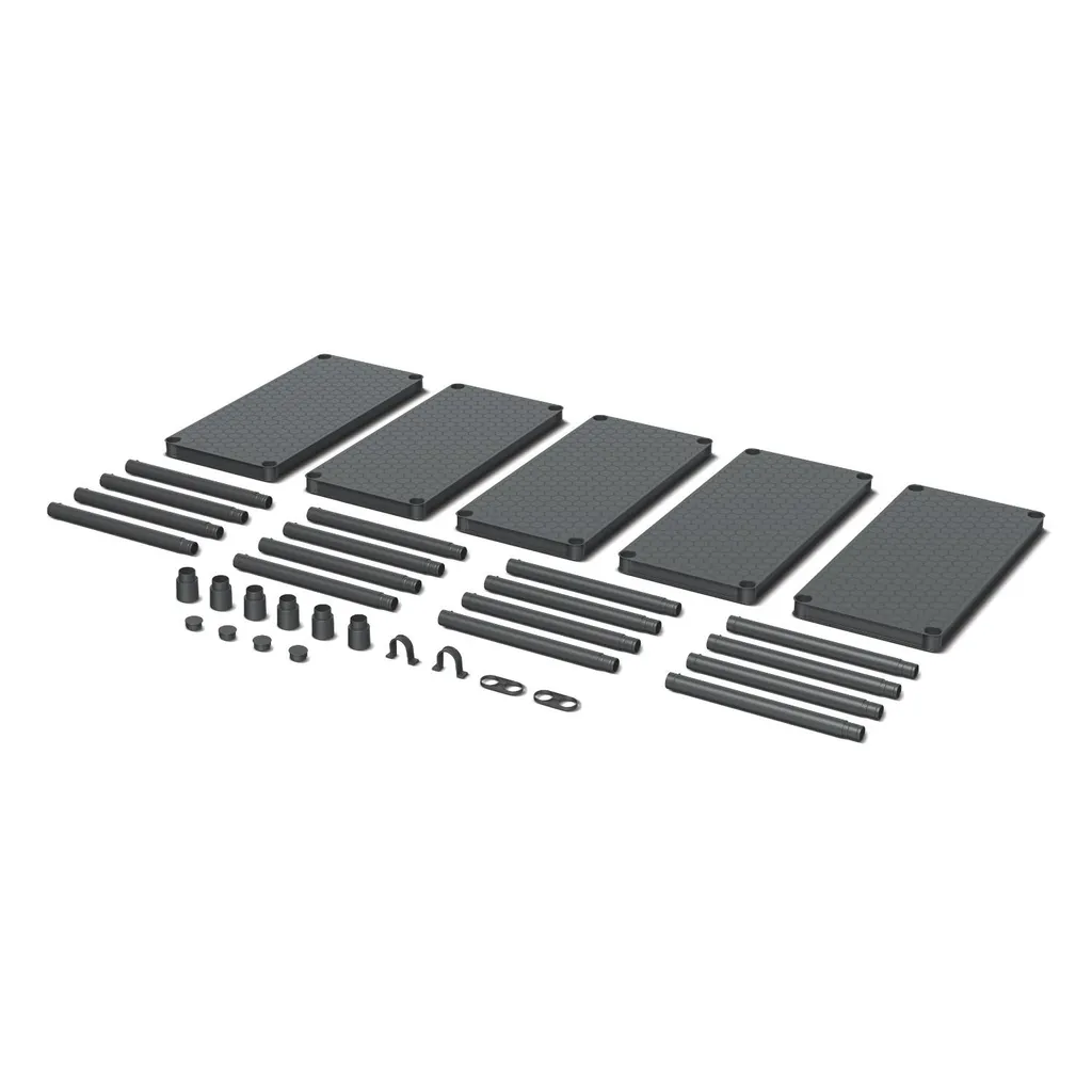 Étagère Murale 220kg Stackaro Solid - 5 Tablettes et 75 Casiers de Stockage - 9