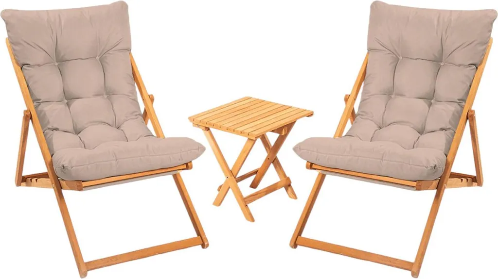 Petit Salon de Jardin Leni Marron 2 Places : Gain de Place et Confort