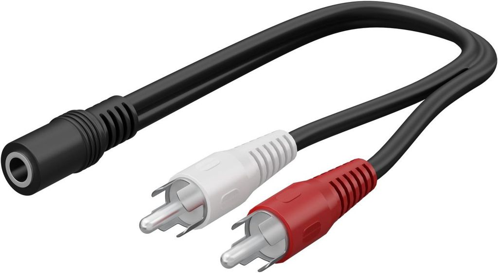 Goobay 50092 Adattatore cavo audio da presa 3,5 mm a spina Immagine del prodotto 