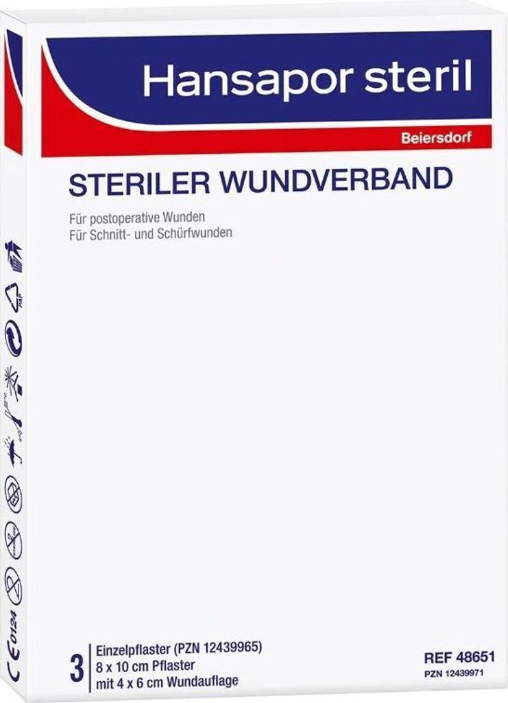 Hansapor steril Wundverband 8x10 cm 25 St