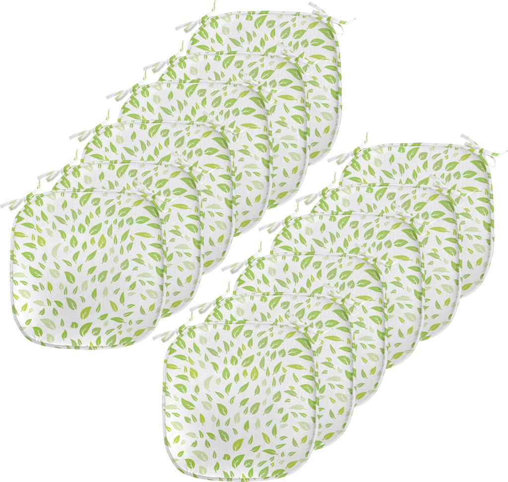 ABAKUHAUS Blatt Polster für Esszimmerstühle, Sommer-Frühlings-Garten-Blatt, Dekoratives wasserfestes Kissen mit Riemen für Küchensitze, 40 cm ...