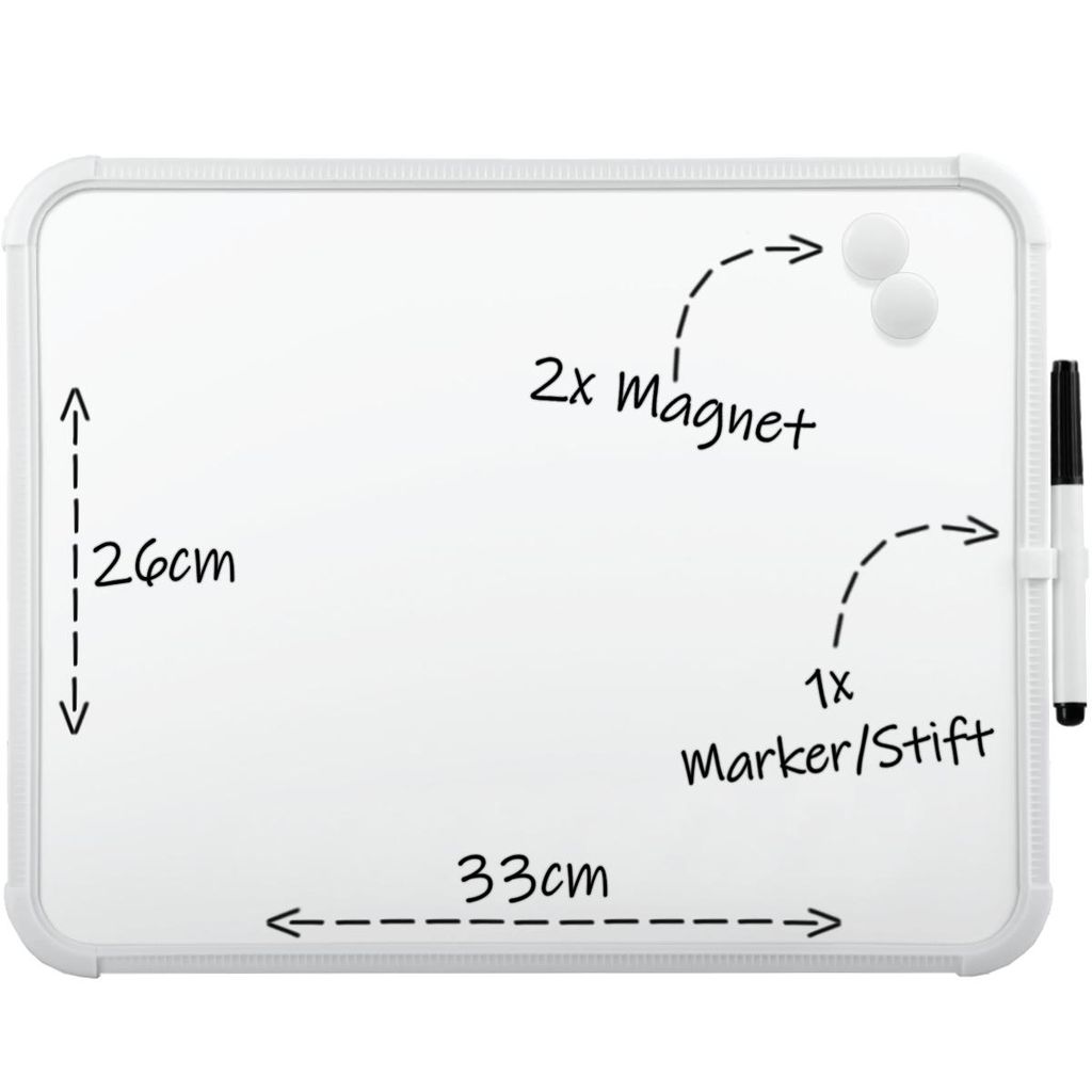 Whiteboard magnetisch zum Abwischen 35,5 x 28cm Magnettafel Produktbild 