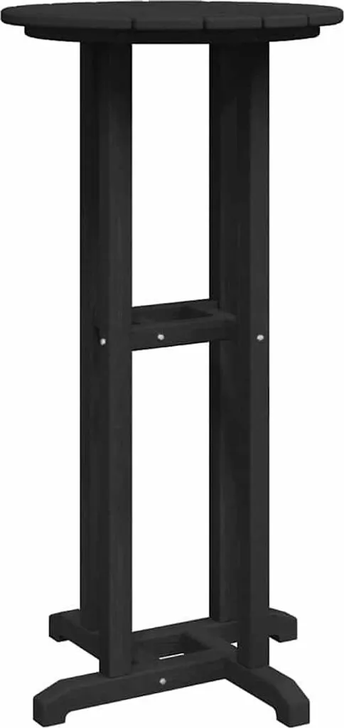 Table de bistrot haute pour petit balcon ou cuisine étroite noire