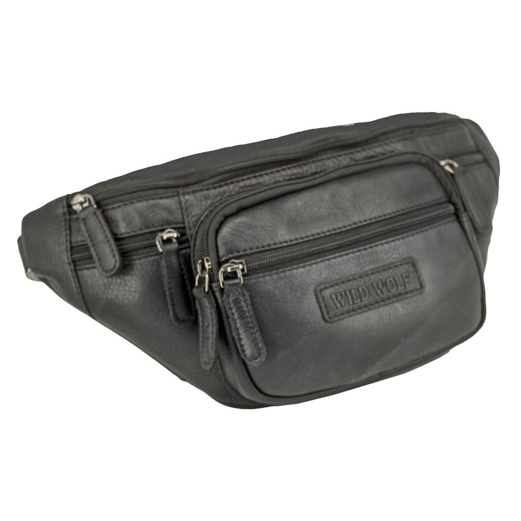 XL Bauchtasche Gürteltasche aus Echtem Rindsleder | Produktbild 