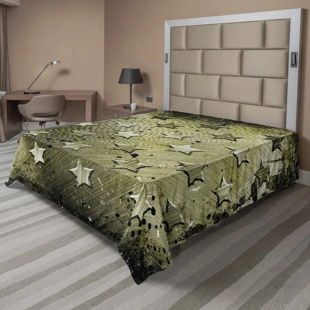 Lenzuolo ABAKUHAUS Grunge Militare Verde Oliva 275x260 cm | Acquista Online